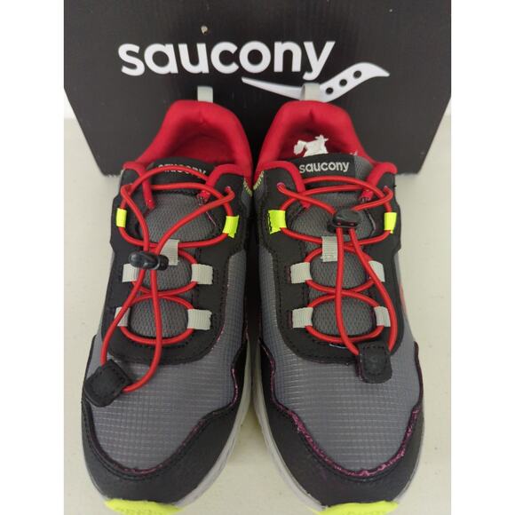 Saucony size 4.5 m wnd shld 3.0 grey red SK267278 sneakers shoes - Picture 2 of 7